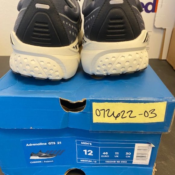 Brooks Men's Adrenaline GTS 21, US Medium (D) 12/ UK 11/ EU 46, Grey/Black - Picture 8 of 10